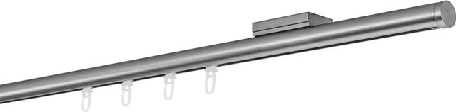 Ondeco Gardinenstange auf Maß Match 1-lauf mit Deckenträger in Edelstahl-Optik, Breite: 400 cm, Innenlauf: 20 mm - Bild 1