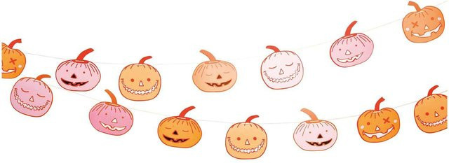 Rico Design Paper Poetry Halloween Girlande mit Kürbis Motiv in Bunt, Länge: 3 m - Bild 1
