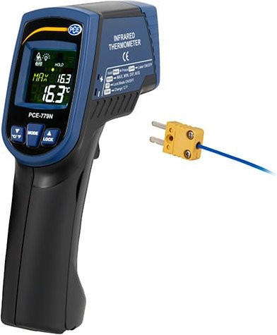 PCE Instruments Infrarotthermometer PCE-779N Digitalthermometer in Schwarz und Blau - Bild 1