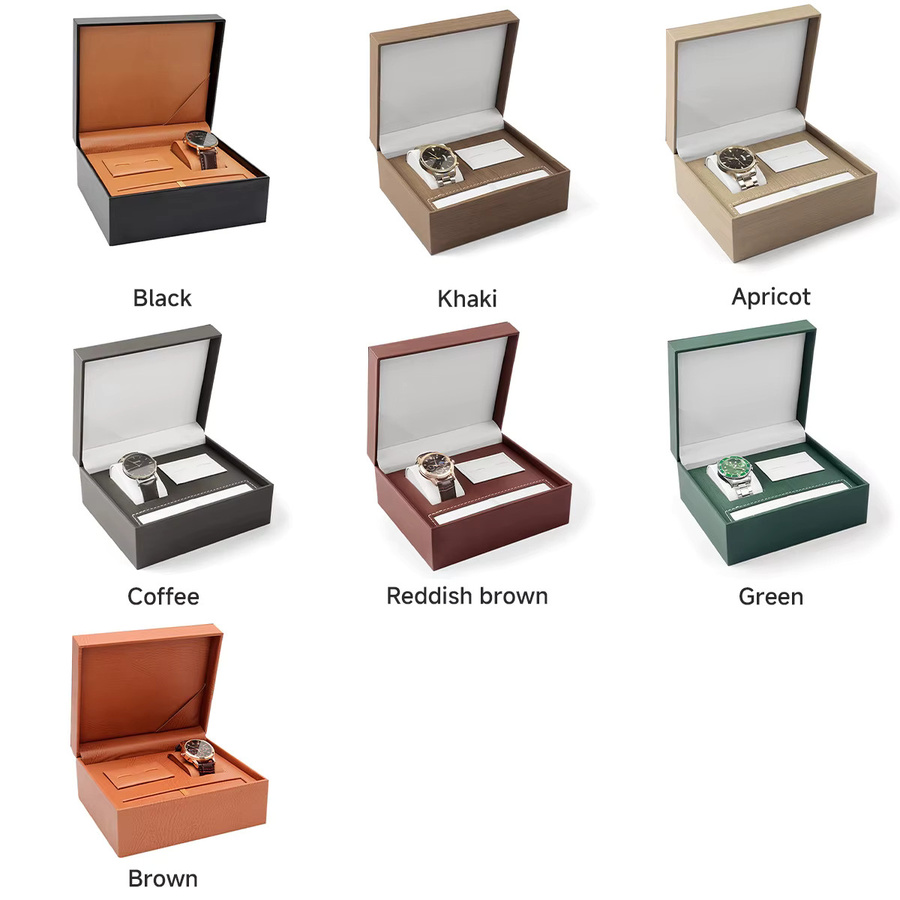 OAKCHARM Schmuck- und Manschettenknopfbox, Uhrenbox, Stiftbox-Kombination, 3-teilig, PU-Leder, Unisex - Bild 5