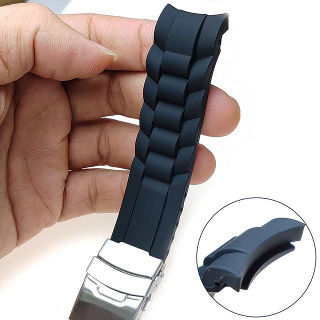 nxalp Silikon-Uhrenarmband, Schwarz, Unisex - Bild 1
