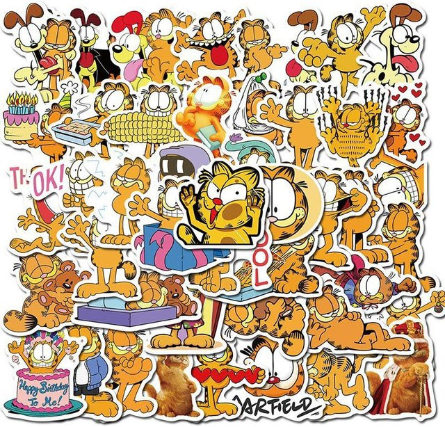 Garfield Katzen-Aufkleber, 50-teiliges Set, multicolour - Bild 1