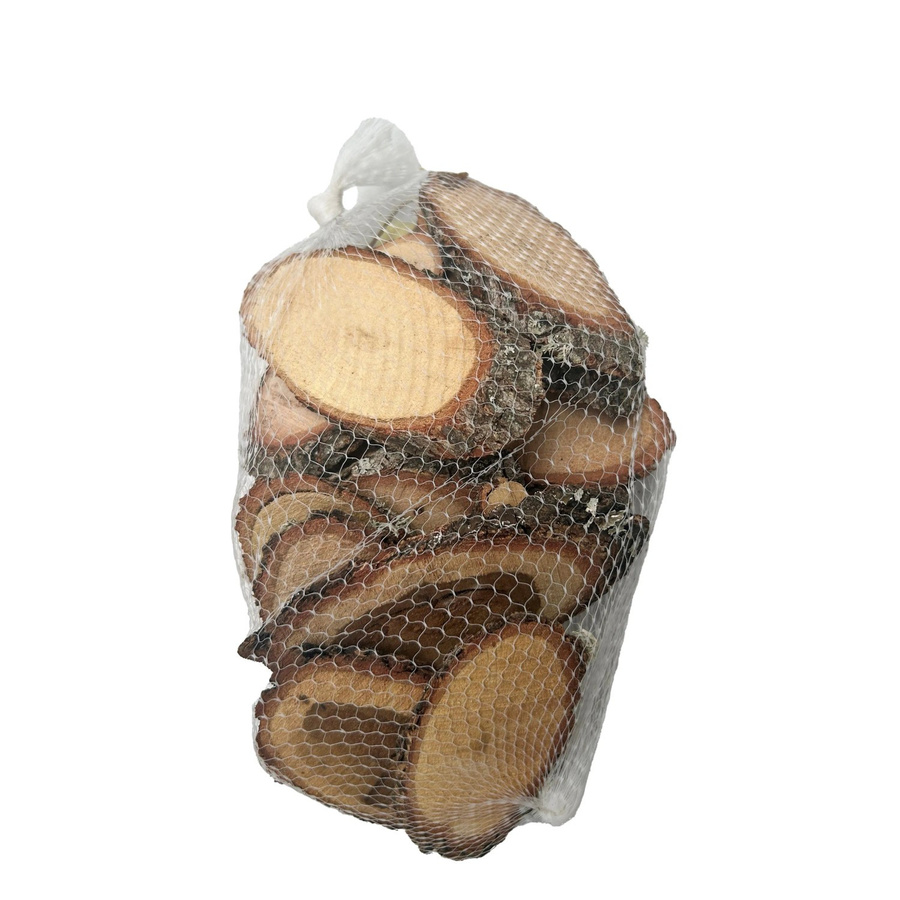 Mica Decorations Rustikale Holzscheiben Basteldekoration in Hellbraun, 900 g - Bild 2