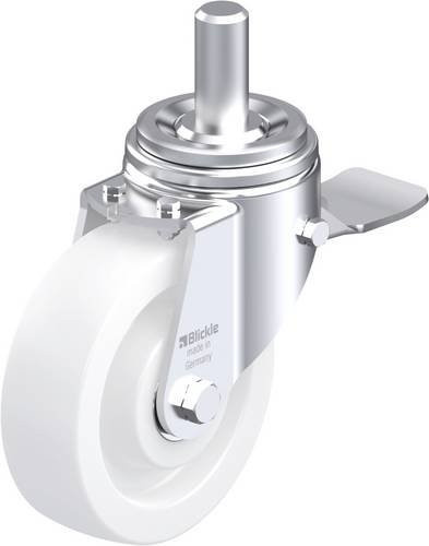 Blickle Stahlblech-Lenkrolle LHZ-SPO 160K-ST in Weiß mit 160 mm Rad-Durchmesser und 850 kg Tragfähigkeit - Bild 1