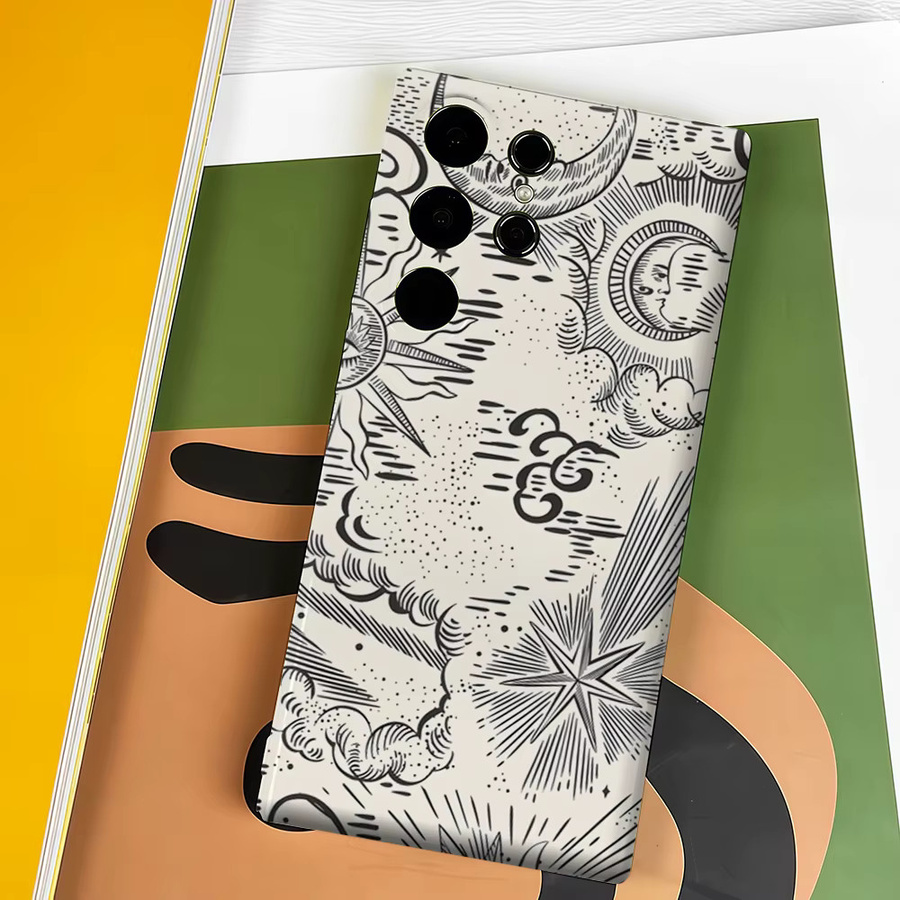 Stoßfeste Handyhülle mit Vintage-Skizze für Samsung Galaxy S26 S25 S24 S23 Ultra Plus, robuste Doppelschicht-Schutzhülle - Bild 4