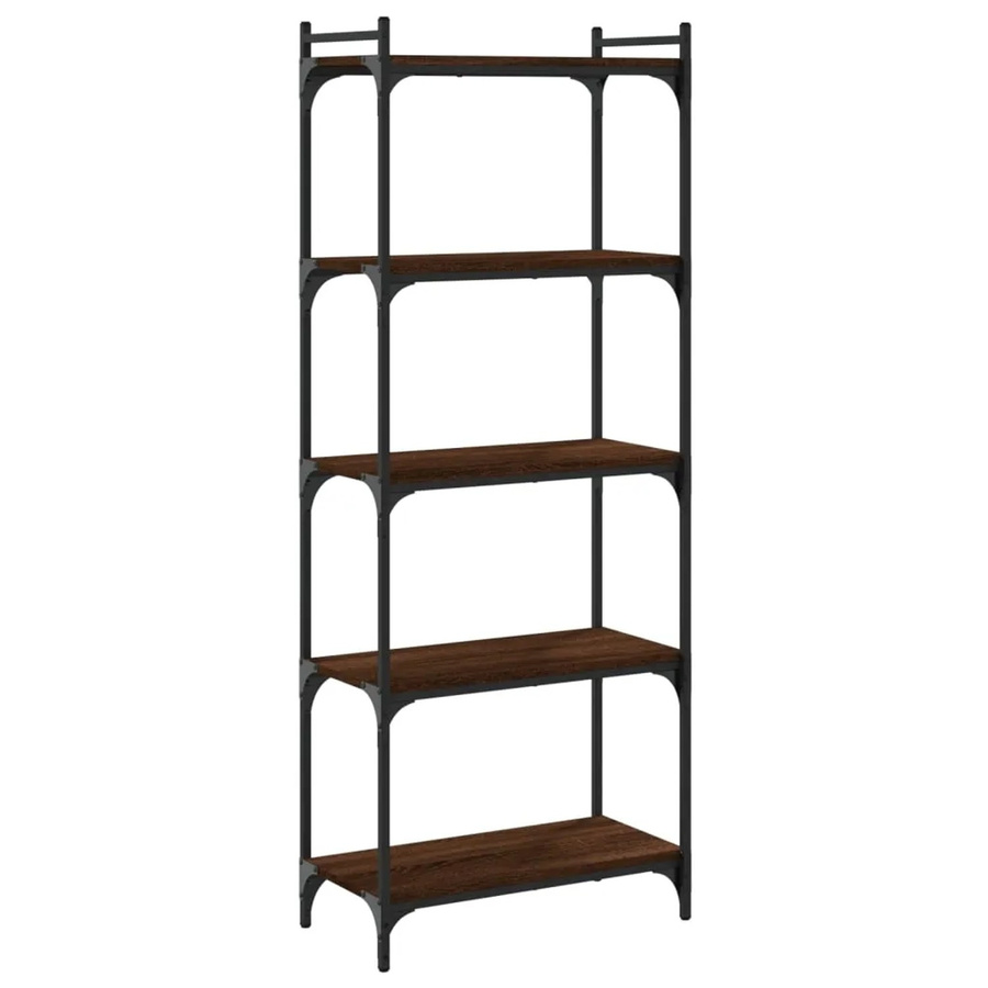 vidaXL Bücherregal im Industrial Design mit 5 Böden in Braun, B: 60 cm, T: 30 cm, H: 154 cm - Bild 2