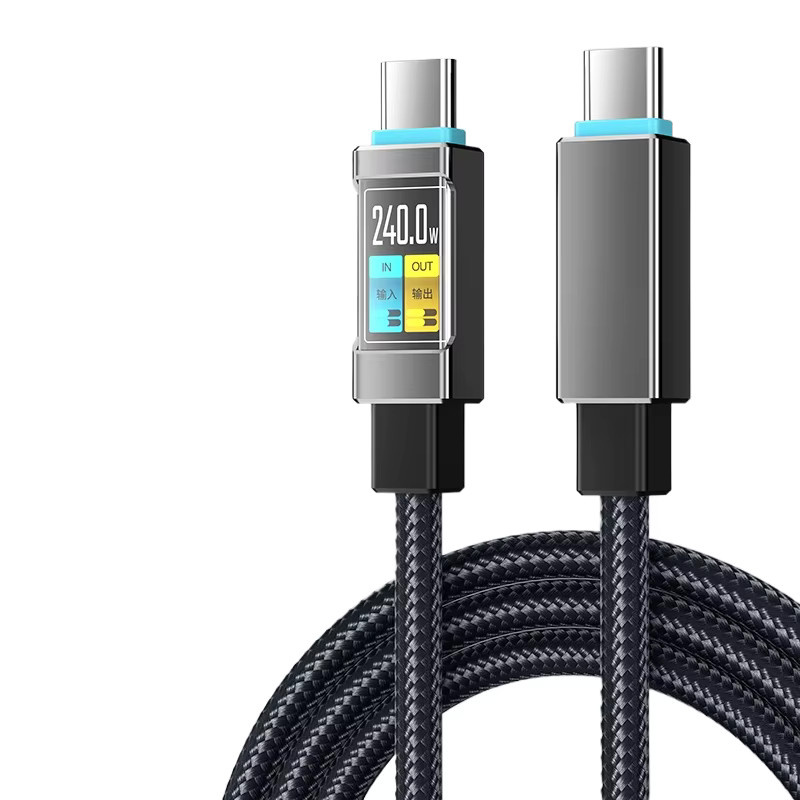 100 W Typ-C auf Typ-C mobiles Schnelllade-Datenkabel in Schwarz für iPhone 15/16, Samsung, Huawei, Xiaomi und OPPO - Bild 6