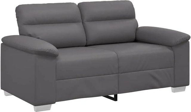 vidaXL 2-Sitzer-Sofa Grau aus Kunstleder mit Schaumstofffüllung für Wohnzimmer und Home-Office - Bild 1