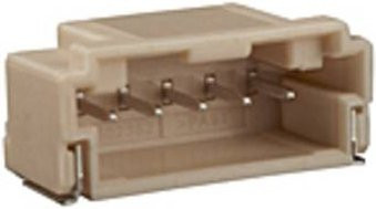 Molex Einbau-Stiftleiste Standard Beige Gold mit 6 Polen und 2mm Rastermaß - Bild 1