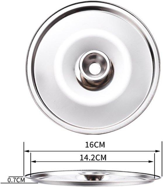 Fangtingsj Topfdeckel aus Edelstahl in Silber, Durchmesser: 16 cm - Bild 1