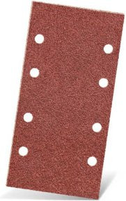 Menzer Klett-Schleifblätter für Exzenterschleifer, Körnung K180, 8-Loch, B: 186 mm x B: 93 mm, 50er Packung - Bild 1