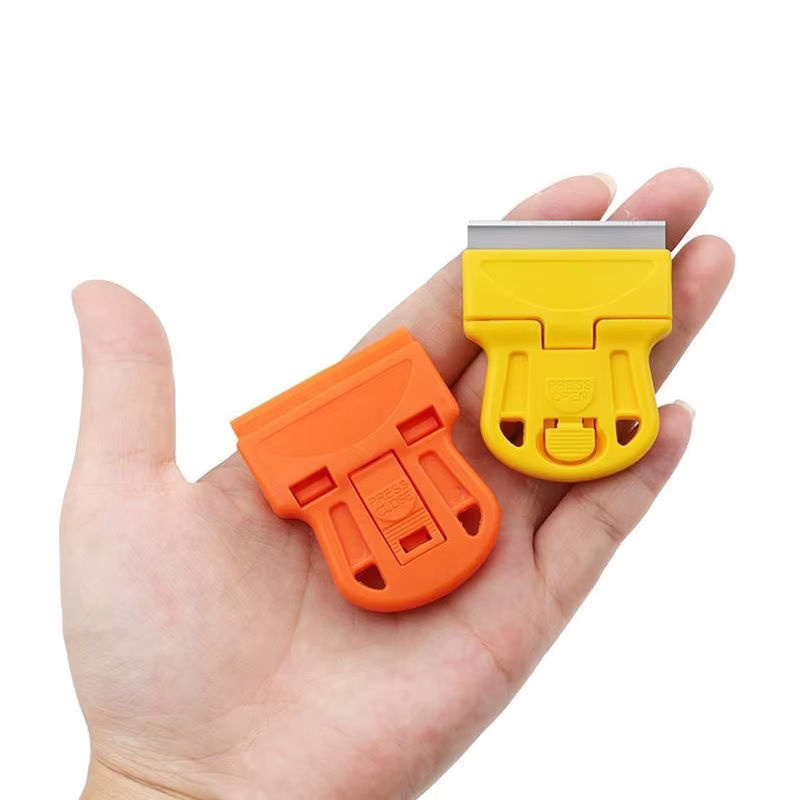 NeoWrap Mini-Glasreinigungsschaber mit Metall- und Kunststoffklingen zum Entfernen von Kleber, Aufklebern und Farbe - Bild 2