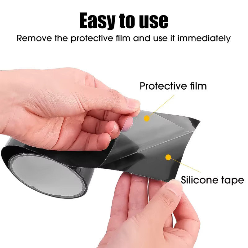 Wasserdichtes Anti-Leckage Reparaturband aus Gummi in Schwarz oder Transparent zur Leckage-Reparatur - Bild 3