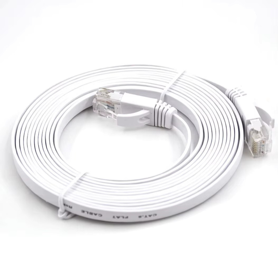 DUTRIEUX Cat 6 Ethernet-LAN-Patchkabel flach und wetterfest, Farbe: Weiß, Länge: 1000 m - Bild 3
