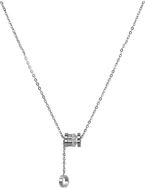 Halskette Titanstahl, Quaste, Damen, White - Bild 1
