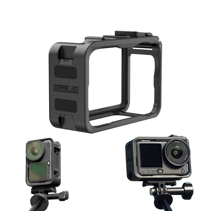 DJI OSMO Action 6 Rahmengehäuse in Schwarz als schnell abnehmbare Kamerahalterung und Anti-Fall-Schutzrahmen - Bild 4