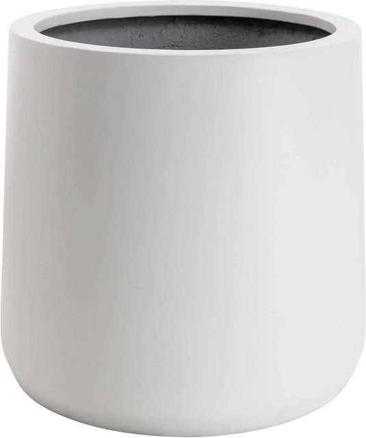 Vivanno Blumentopf Vekra modern konisch aus Fiberglas in Weiß B: 42 cm, T: 42 cm, H: 40 cm - Bild 1