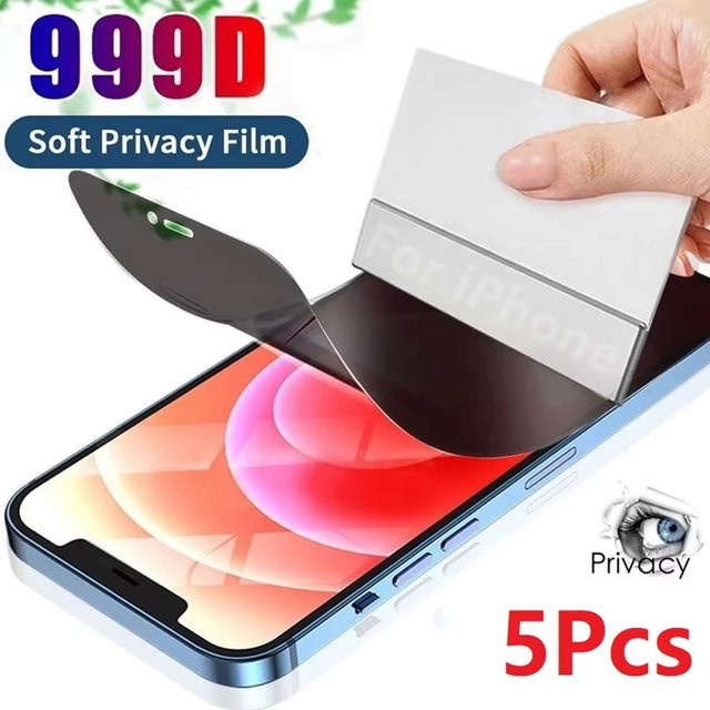 5 Stück Anti-Spionage Hydrogel Softfolie Displayschutz für Samsung Galaxy S26 Ultra S25 Ultra S24 S23 S22 FE A37 A57 transparent - Bild 1