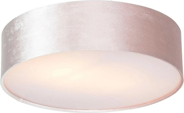 QAZQA Deckenleuchte Drum in Rosa mit goldener Innenseite, dimmbar, Durchmesser: 40 cm - Bild 1