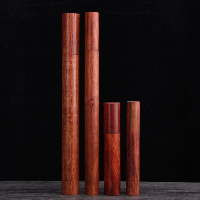 YXYMCF Räucherstäbchen-Aufbewahrungsröhre aus Palisander in Braun für 10 cm und 21 cm Stäbchen - Bild 2