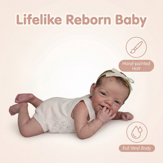 NPK Charlie Neugeborenen-Puppe, Reborn-Kuschelpuppe, 19 Zoll - Bild 1