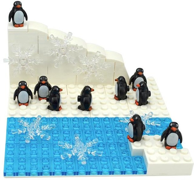 DIY Niedliches Pinguin Bausteine Set, Arktische Eisszene, ab 6 Jahren - Bild 1