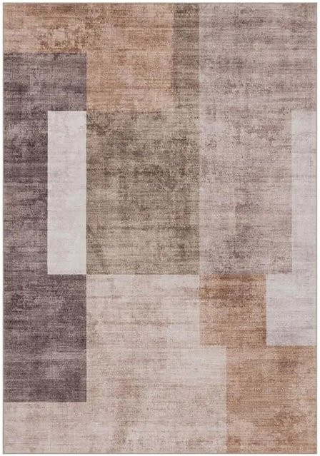 Vercai Rugs Teppich Flanel Geometrisch Beige Braun B: 160 cm, T: 230 cm - Bild 1
