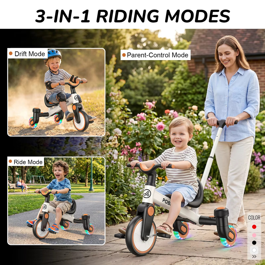 HGTUGO Kinderdreirad 3-in-1, Drift-Trike, ab 1,5 Jahre - Bild 2