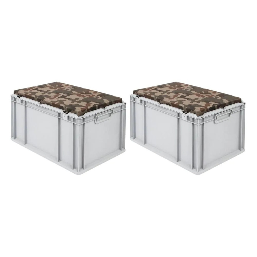 PROREGAL SparSet 2 x Eurobox NextGen Seat Box Camouflage, Farbe: Grau, H x B x T: 36,5 x 40 x 60 cm - Bild 2