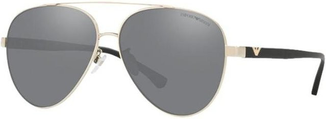 Emporio Armani 0EA2046D Sonnenbrille Aviator, Metall, Gold, Grau, Unisex - Bild 1
