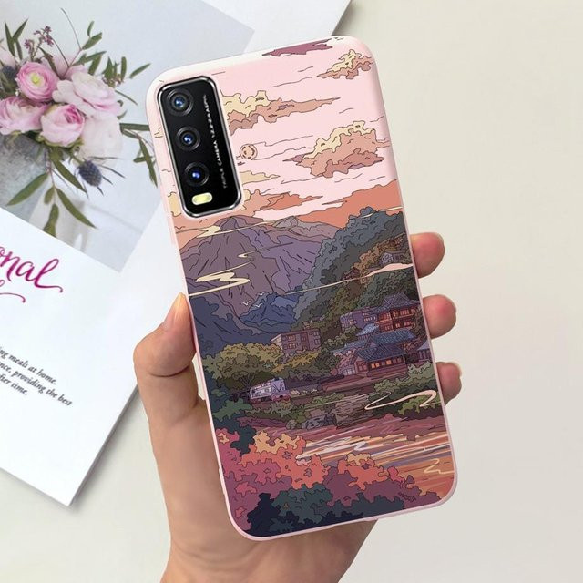 Stilvolle Handyhülle aus weichem, mattem Flüssigsilikon für Vivo V2027, Y11s, Y12s, Y20i und Y20 in Multicolour, stoßfester Bumper Case - Bild 1
