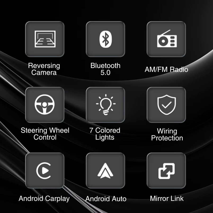 ESSGOO 10-Zoll IPS Touchscreen Autoradio mit Wireless Carplay, Android Auto, Bluetooth, USB und AM/FM/RDS in Schwarz - Bild 3