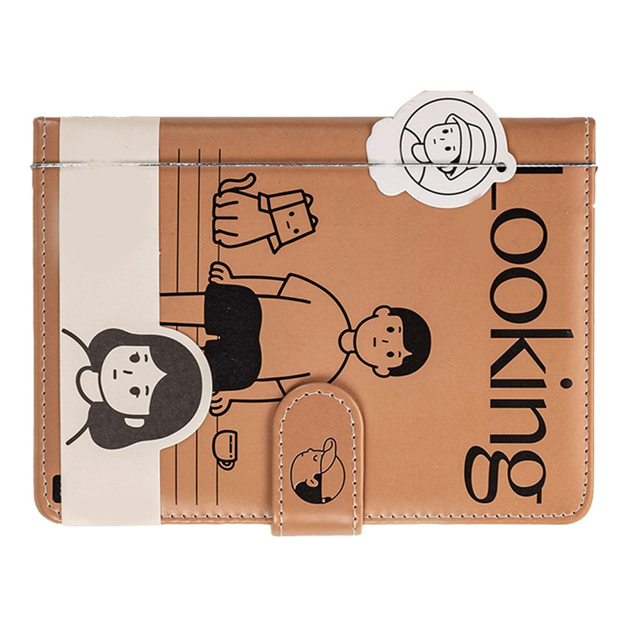 TOMTOP JMS Notizbuch mit magnetischer Schnalle aus braunem PU-Leder im A5-Format für Frauen und Mädchen - Bild 2