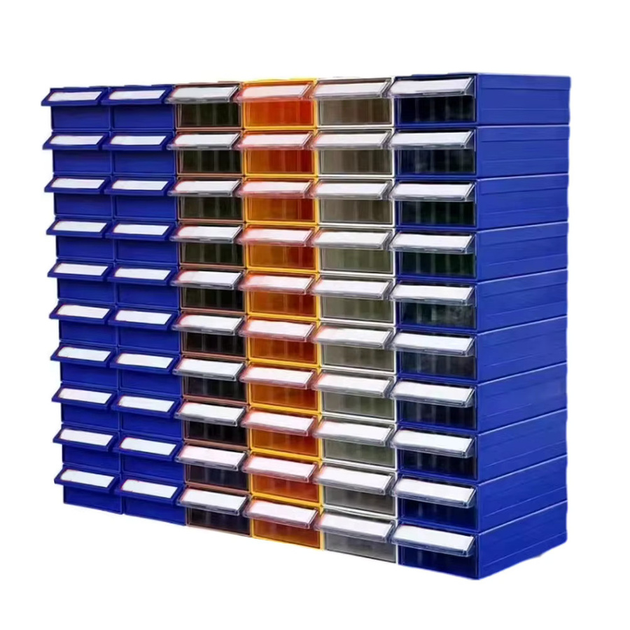 Stapelbare Element-Aufbewahrungsbox aus Kunststoff in Braun für Hardware-Teile und Werkzeuge, B/T/H: 24,0 x 18,0 x 9,5 cm - Bild 4