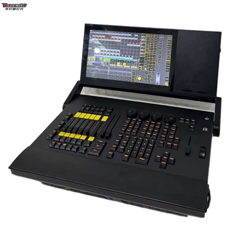 DDMSNSTAR T1 Touch DMX-Konsole mit faltbarem kapazitivem Touchscreen und RGB-Slider-Controller in Schwarz inklusive Flightcase - Bild 3