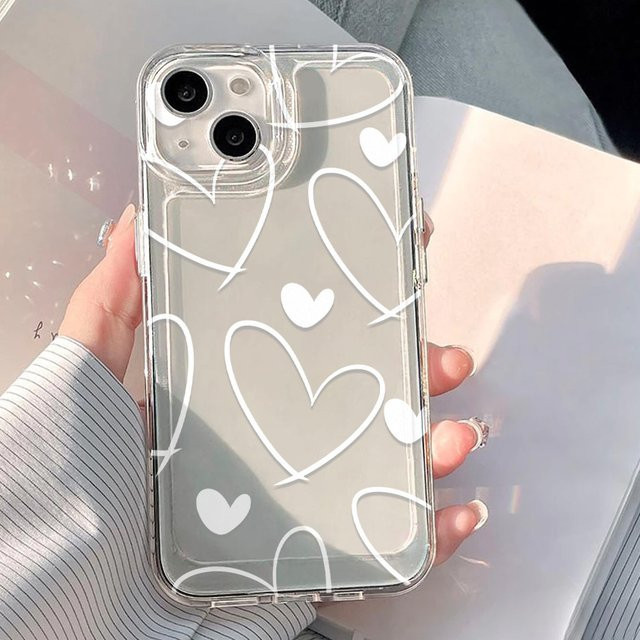 Transparente Silikon-Handyhülle mit Liebesherz-Motiv für Samsung Galaxy S25 Ultra, S24 FE, S23 Plus und S22 - Bild 1