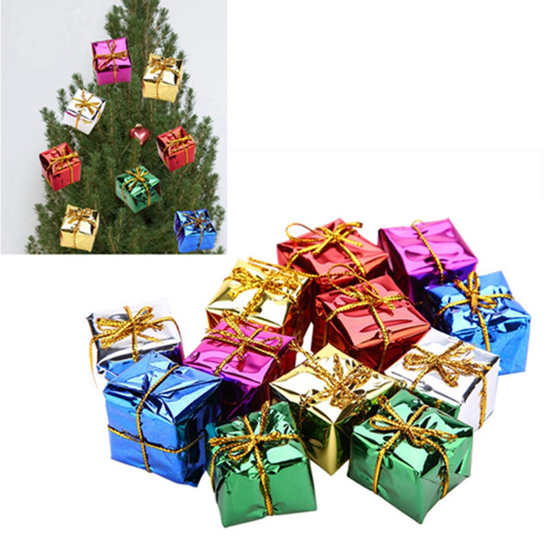 TOMTOP JMS 12er Set Weihnachts-Hängeornamente in Geschenkbox, mehrfarbig, abstraktes Design aus Schaumstoff und Kunststoff - Bild 6