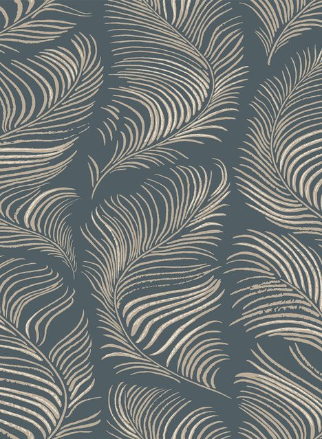 Sandberg Wallpaper Grace Art Deco Vlies Tapete Midnight Blue und Blue - Bild 1