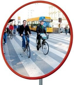 Dancop Verkehrsspiegel rund aus Acryl in Rot Durchmesser: 50 cm für Außen - Bild 1