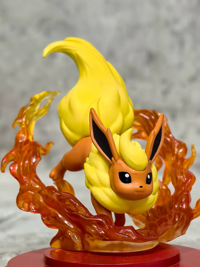 Bandai Pokémon Eevee Flareon Anime Figuren, Einzelfigur, 10cm - Bild 3