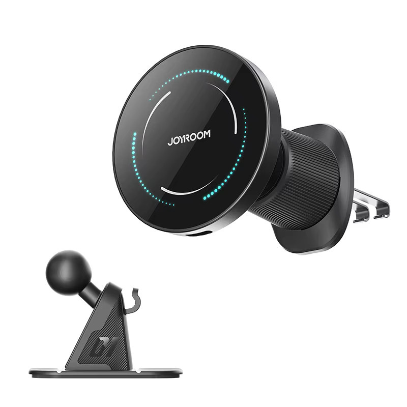 Joyroom Magnetische Auto-Handyhalterung mit kabelloser Ladefunktion für Armaturenbrett und Lüftungsschlitz, Schwarz, JR-ZS502 - Bild 8