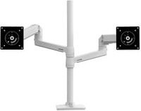 Ergotron LX Dual Monitorarm 45-509-216 in Weiß, höhenverstellbare Monitorhalterung für zwei Bildschirme bis 40 Zoll und 20 kg, neig- dreh- und schwenkbar - Bild 1