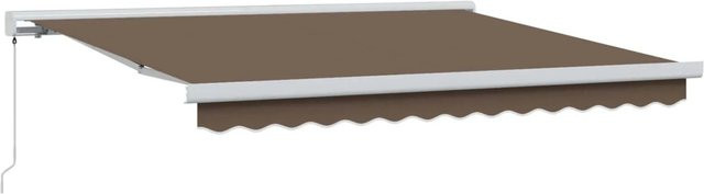 vidaXL Ausziehbare Markise in Taupe mit Polyesterstoff und Aluminium, B: 350 cm, T: 250 cm - Bild 1