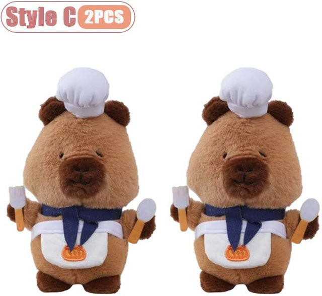 Yiran toy Capybara Plüsch Schlüsselanhänger, 1-4 Stück, Braun - Bild 1