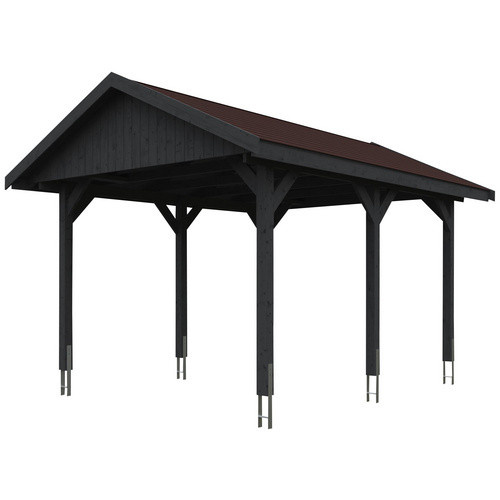 SKANHOLZ Carport Wallgau aus Holz in Grau, B: 380 cm, T: 500 cm, H: 313 cm - Bild 2