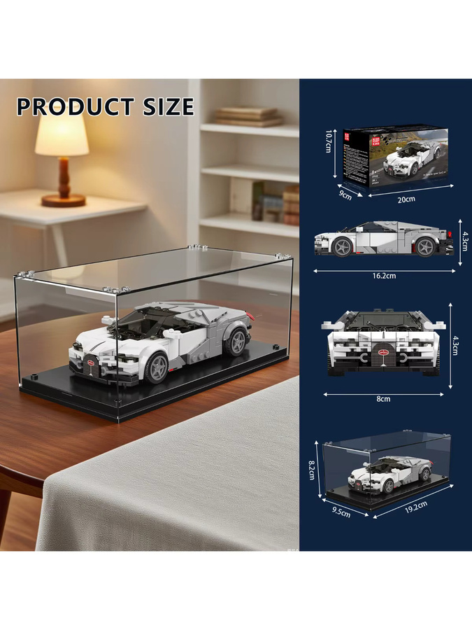 MOULDKING PB Super Drift Racing Bausteine Set Weiß MOC Modell Kit Sportwagen und Geländewagen aus Kunststoff - Bild 6