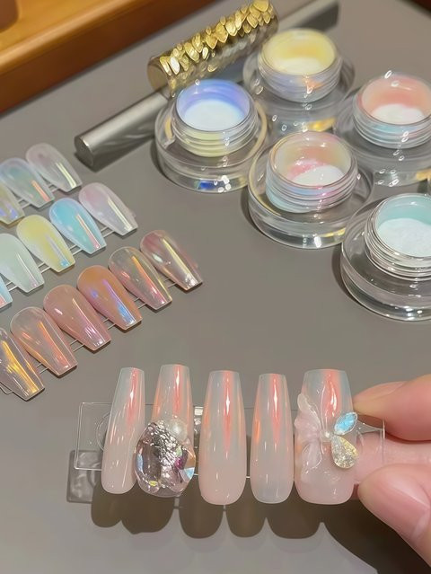SJP Moonlight Aurora Nagelpuder mit Spiegeleffekt, Schimmernd - Bild 1
