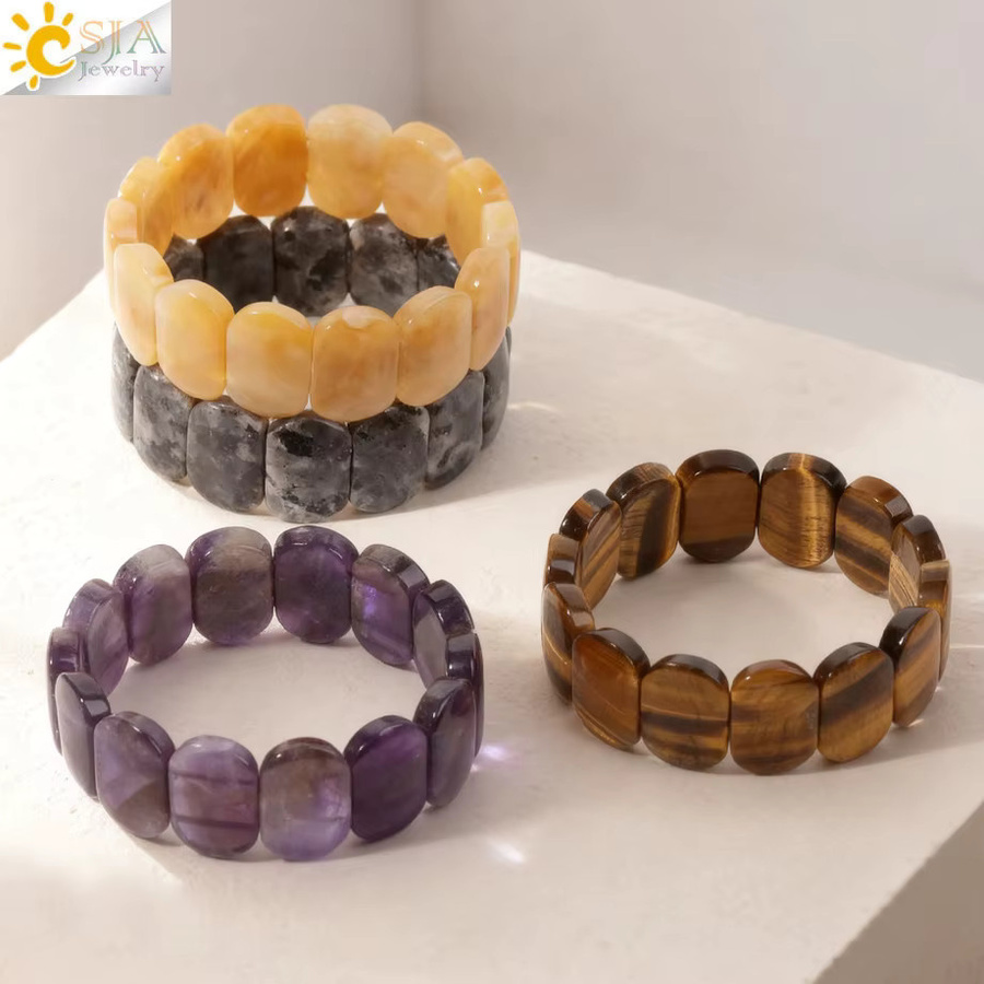 CSJA Armband, Amethyst, Rosenquarz, Kristall, Damen, Herren - Bild 2