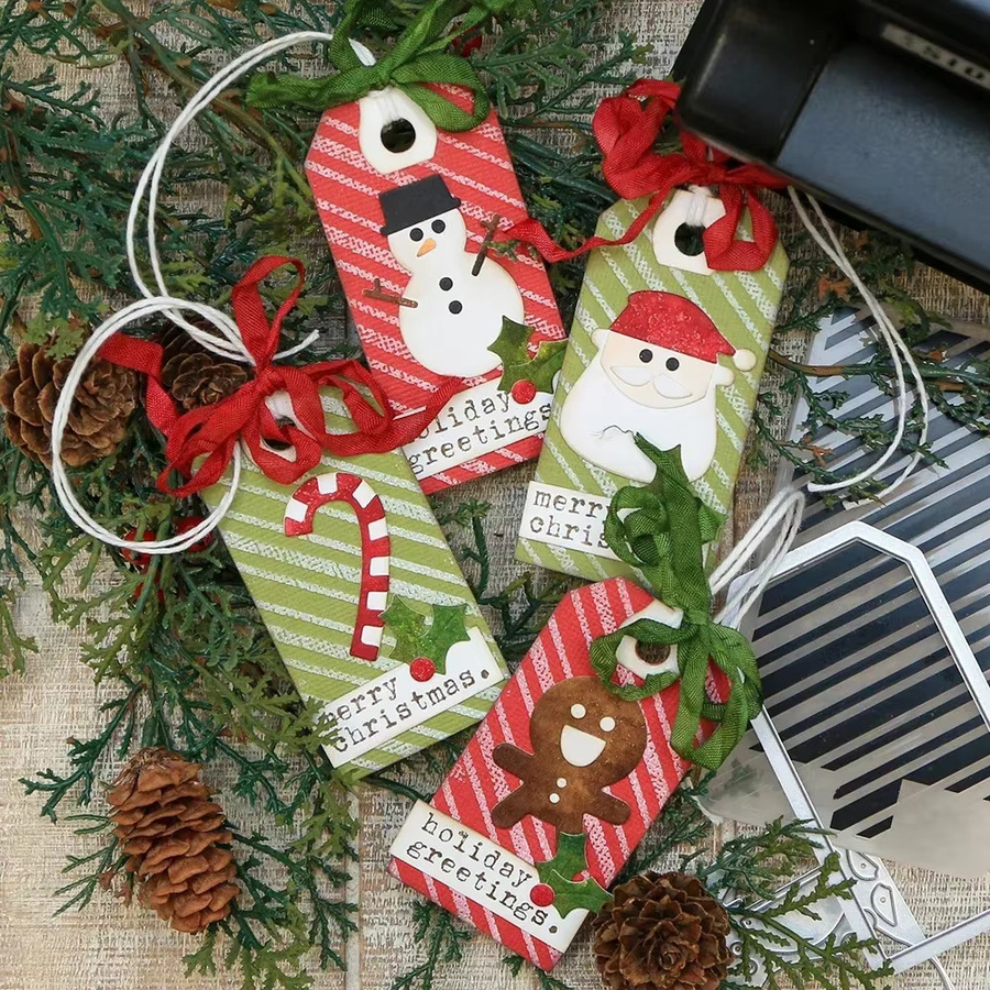 Metall Stanzformen für Scrapbooking und DIY Bastelarbeiten mit Alphabet und weihnachtlichen Motiven - Bild 2