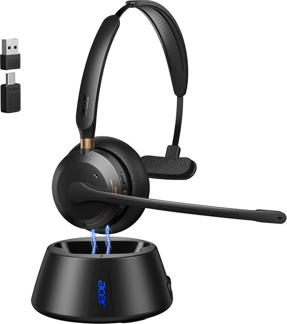 Acer Kabelloses In-Ear Headset mit Mikrofon und KI-gestützter Geräuschunterdrückung in Schwarz inklusive Ladestation - Bild 1